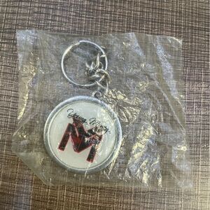 Silver and Red Young Money Keychain